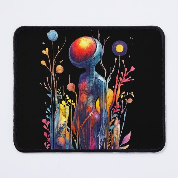 Item preview, Cosmic Flora Sentinel – Surreal Abstract Psychedelic Drip Art Humanoid designed and sold by Shoot-The-Moon.