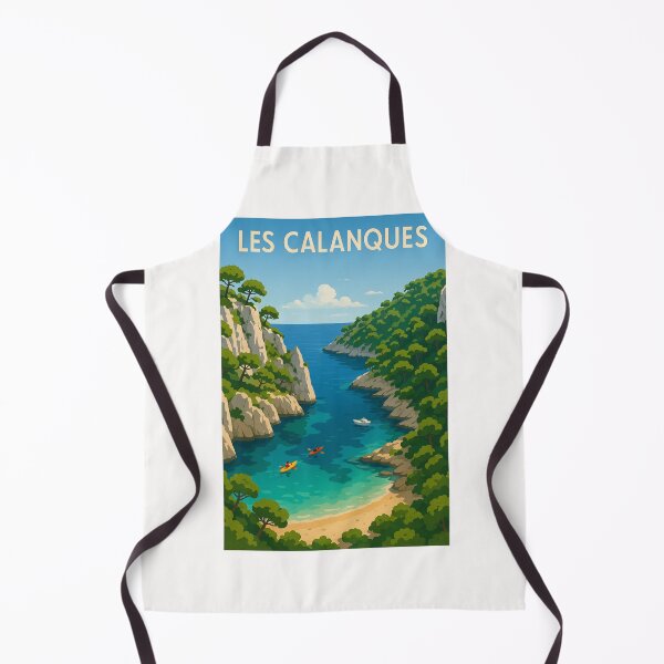 Item preview, Les Calanques Inlet with Forested Cliffs and Crystal Waters designed and sold by Places On Earth.