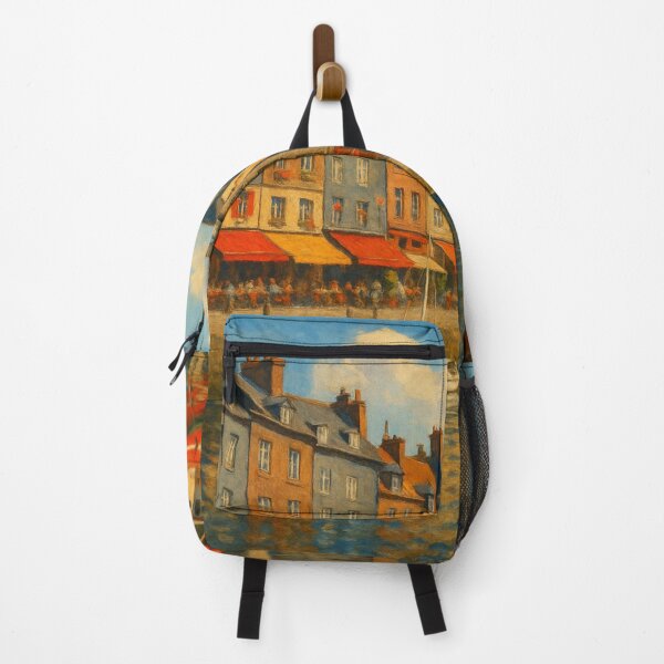 Item preview, Honfleur Harbor Scene with Half-Timbered Houses and Church designed and sold by Places On Earth.