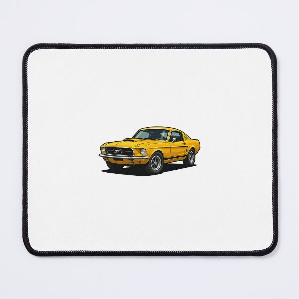 Item preview, Mustang - Vintage Yellow Muscle Car Illustration designed and sold by CraftedWithLove.