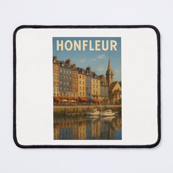 Item preview, Honfleur Waterfront with Reflections and Red Fishing Boat designed and sold by Places On Earth.