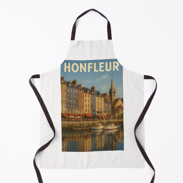 Item preview, Honfleur Waterfront with Reflections and Red Fishing Boat designed and sold by Places On Earth.