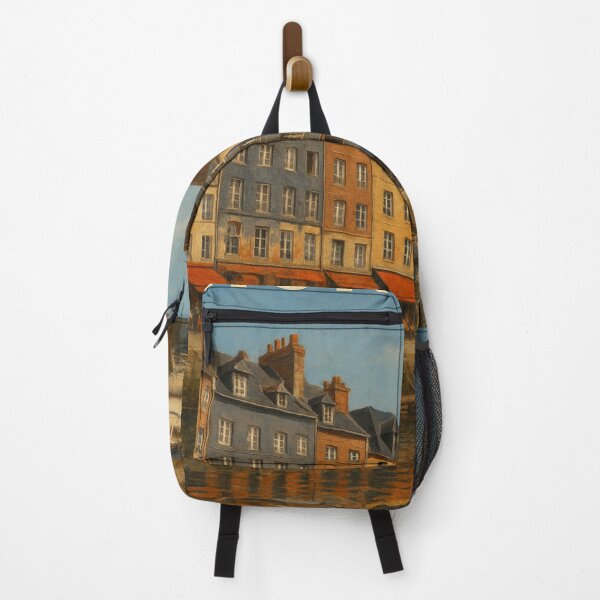 Item preview, Honfleur Waterfront with Reflections and Red Fishing Boat designed and sold by Places On Earth.
