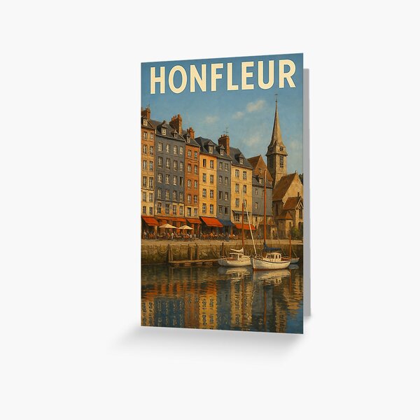 Item preview, Honfleur Waterfront with Reflections and Red Fishing Boat designed and sold by Places On Earth.