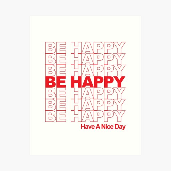 Item preview, be happy thank you bag designed and sold by cgidesign.