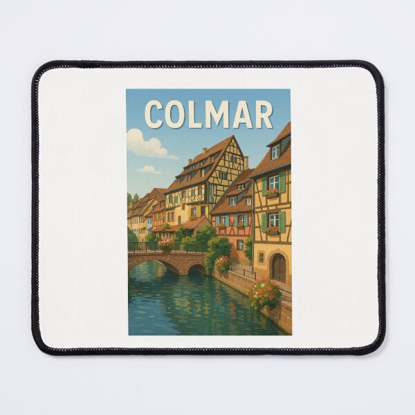 Item preview, Colmar Historic Canal View with Flower-Adorned Bridges designed and sold by Places On Earth.