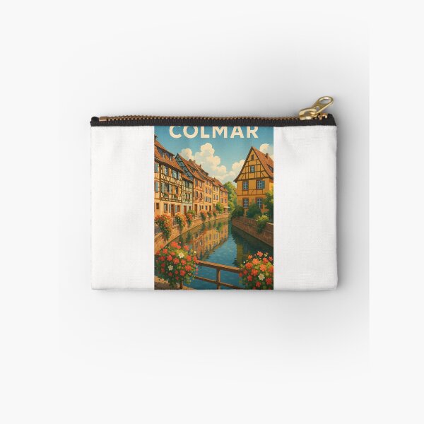 Item preview, Colmar Canal Bend with Alsatian Houses and Floral Reflections designed and sold by Places On Earth.