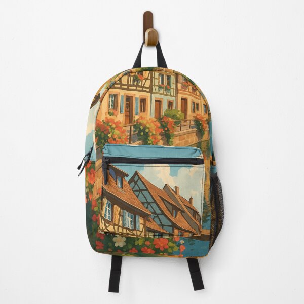 Item preview, Colmar Canal Bend with Alsatian Houses and Floral Reflections designed and sold by Places On Earth.