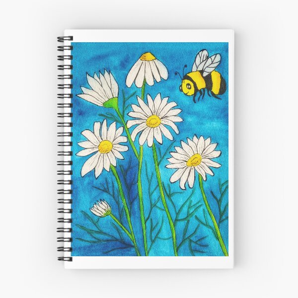 Item preview, Daisies and bumble bee designed and sold by Paintedhues.