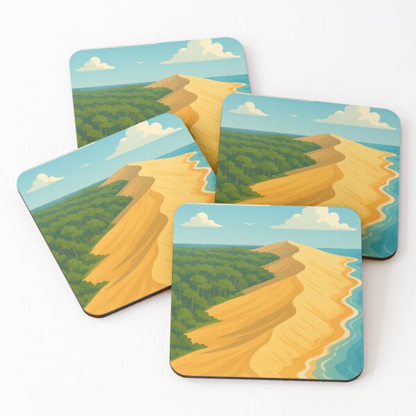 Item preview,  Dune du Pilat Aerial View with Atlantic Ocean and Pine Forest designed and sold by Places On Earth.