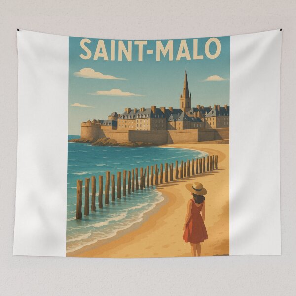 Item preview, Saint-Malo Fortified Seaside City with Tidal Breakwaters designed and sold by Places On Earth.