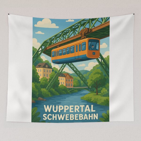 Item preview, Wuppertal Aerial Railway Through Green Valley in North Rhine-Westphalia designed and sold by Places On Earth.