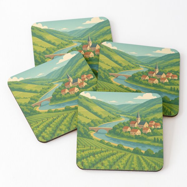 Item preview, Ahr Valley Church and Terraced Hillsides in Rheinland-Pfalz designed and sold by Places On Earth.