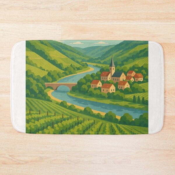 Item preview, Ahr Valley Church and Terraced Hillsides in Rheinland-Pfalz designed and sold by Places On Earth.