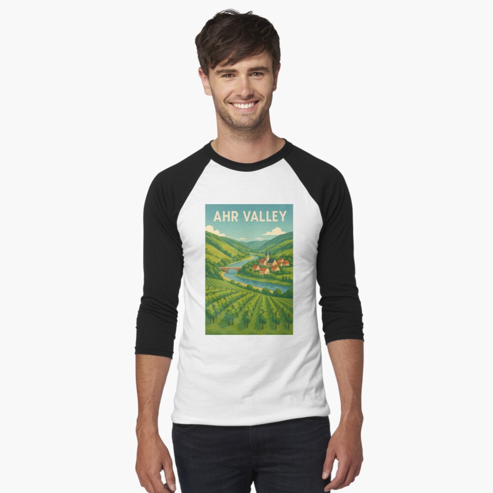 Item preview, Baseball ¾ Sleeve T-Shirt designed and sold by placesonearth.