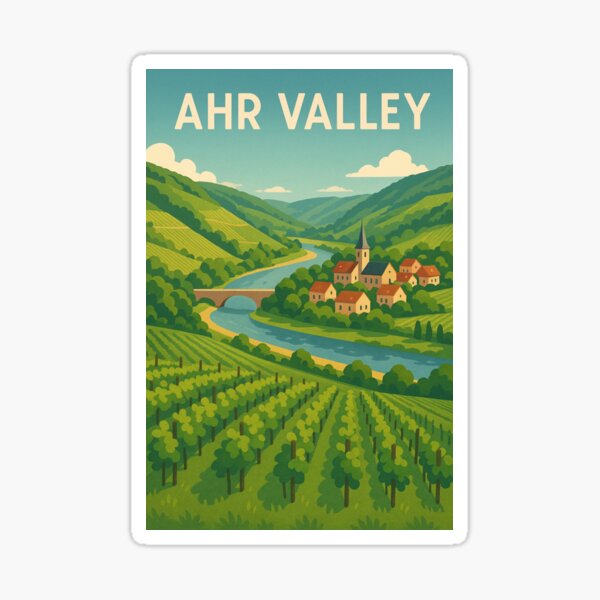 Item preview, Ahr Valley Church and Terraced Hillsides in Rheinland-Pfalz designed and sold by Places On Earth.