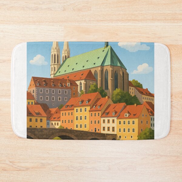 Item preview, Görlitz Cathedral and Old Town from Neisse Riverbank designed and sold by Places On Earth.