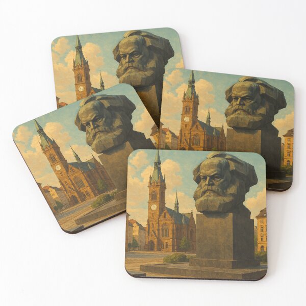 Item preview, Chemnitz Karl Marx Monument and Church in Saxony designed and sold by Places On Earth.