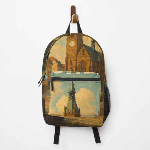 Item preview, Chemnitz Karl Marx Monument and Church in Saxony designed and sold by Places On Earth.