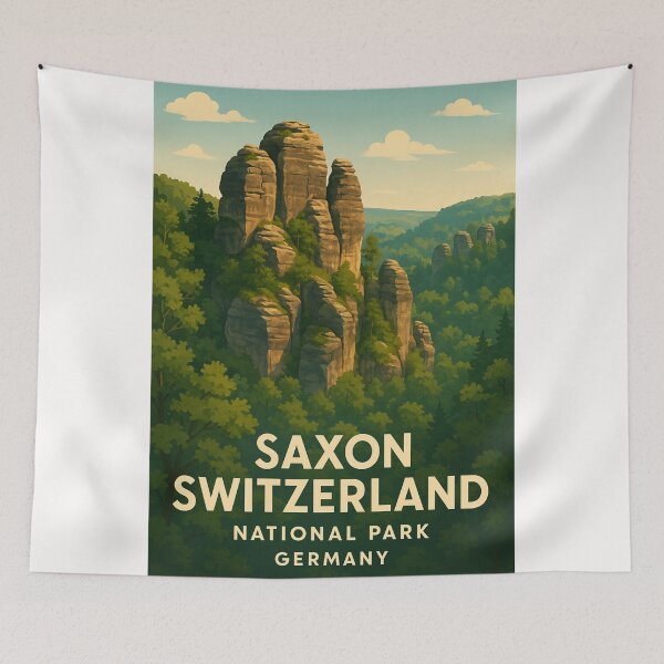 Item preview, Bastei Bridge in Saxon Switzerland National Park, Saxony designed and sold by Places On Earth.
