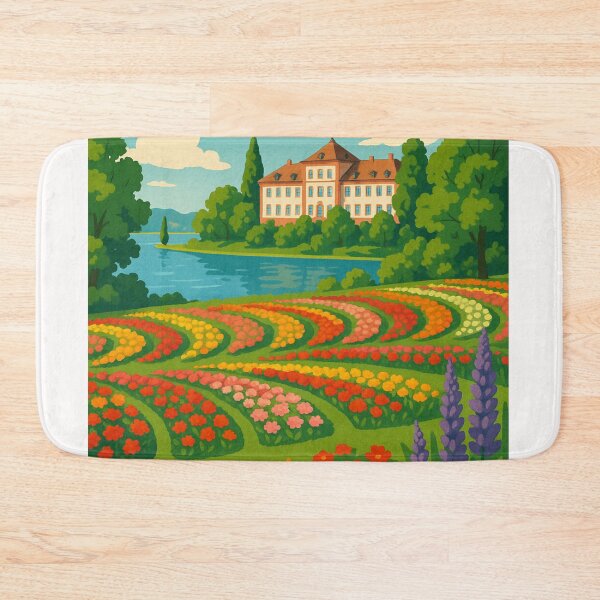 Item preview, Flower Fields and Baroque Palace on Mainau Island, Germany designed and sold by Places On Earth.