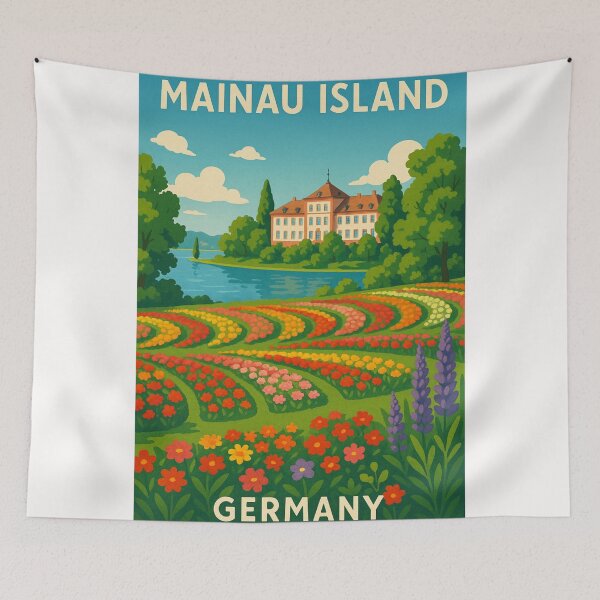 Item preview, Flower Fields and Baroque Palace on Mainau Island, Germany designed and sold by Places On Earth.