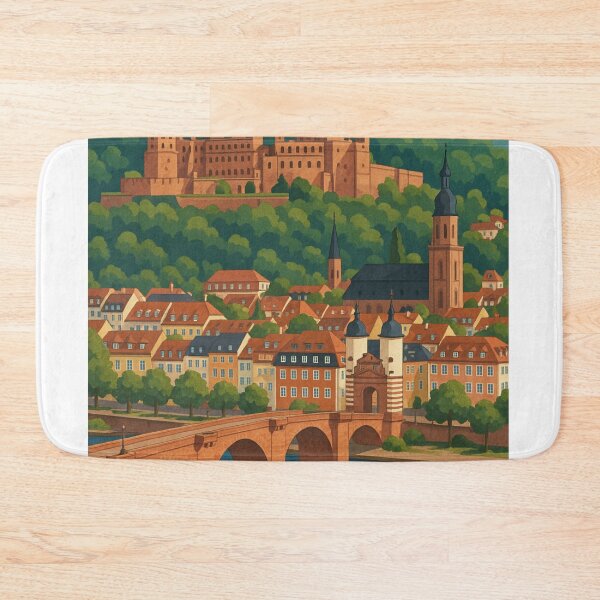 Item preview, Heidelberg Castle and Old Bridge Over the Neckar, Baden-Württemberg designed and sold by Aryabek.
