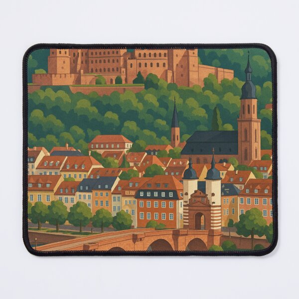 Item preview, Heidelberg Castle and Old Bridge Over the Neckar, Baden-Württemberg designed and sold by Aryabek.