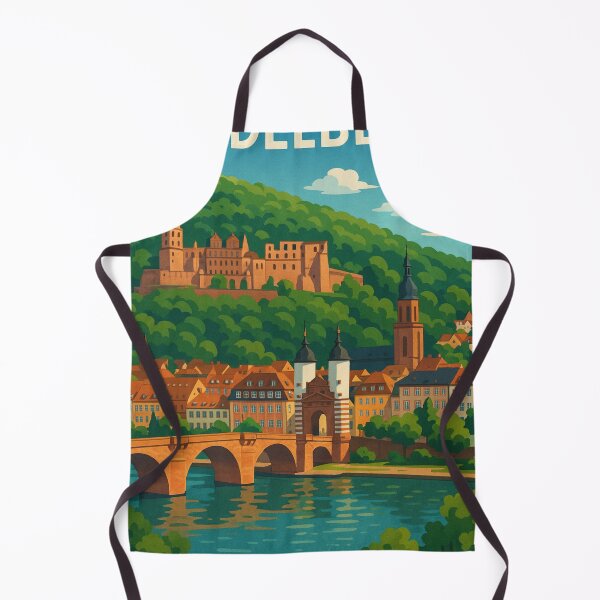 Item preview, Historic Heidelberg Castle and Old Town View, Baden-Württemberg designed and sold by Aryabek.