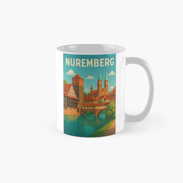 Item preview, Medieval Nuremberg Old Town and Pegnitz River, Bavaria designed and sold by Aryabek.