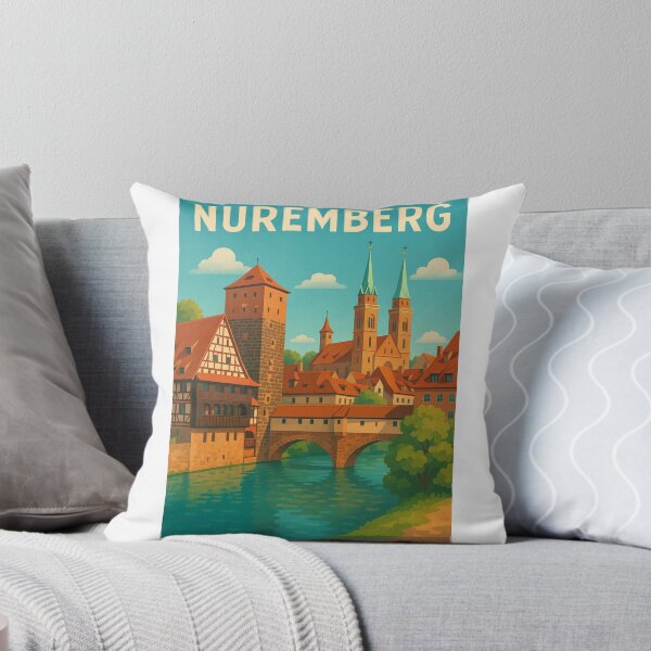 Item preview, Medieval Nuremberg Old Town and Pegnitz River, Bavaria designed and sold by Aryabek.