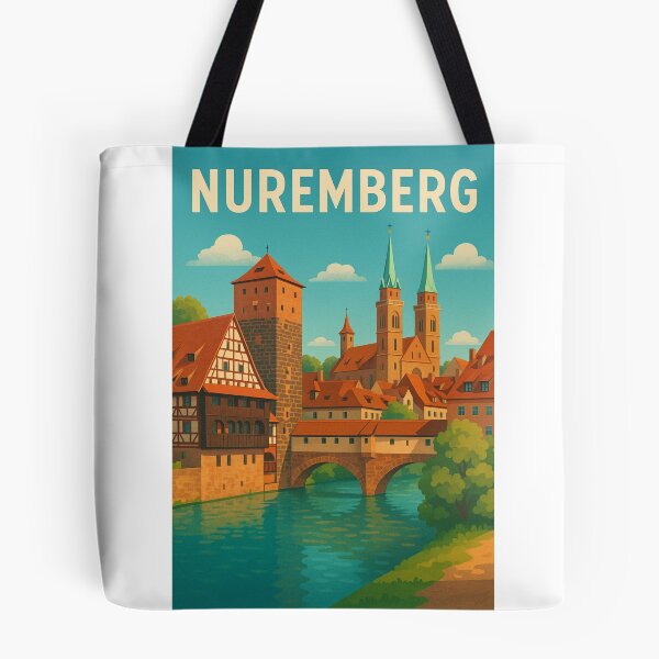 Item preview, Medieval Nuremberg Old Town and Pegnitz River, Bavaria designed and sold by Aryabek.