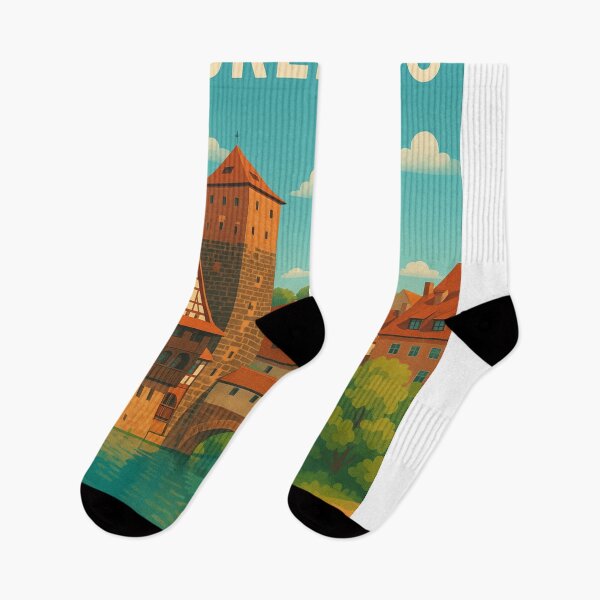 Item preview, Medieval Nuremberg Old Town and Pegnitz River, Bavaria designed and sold by Aryabek.