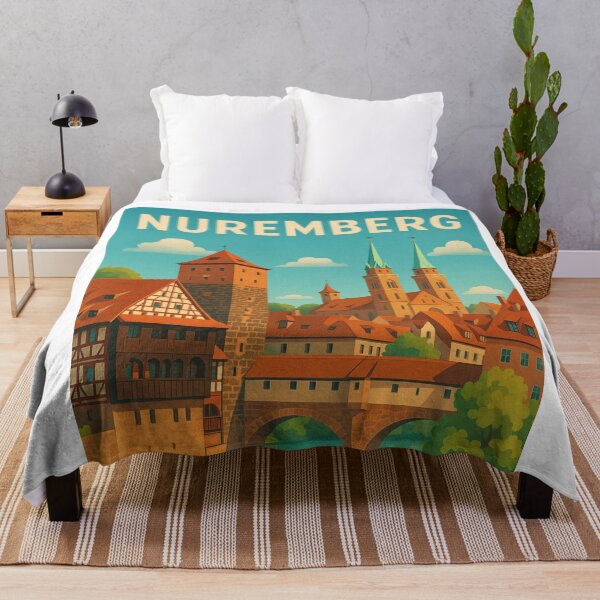 Item preview, Medieval Nuremberg Old Town and Pegnitz River, Bavaria designed and sold by Aryabek.