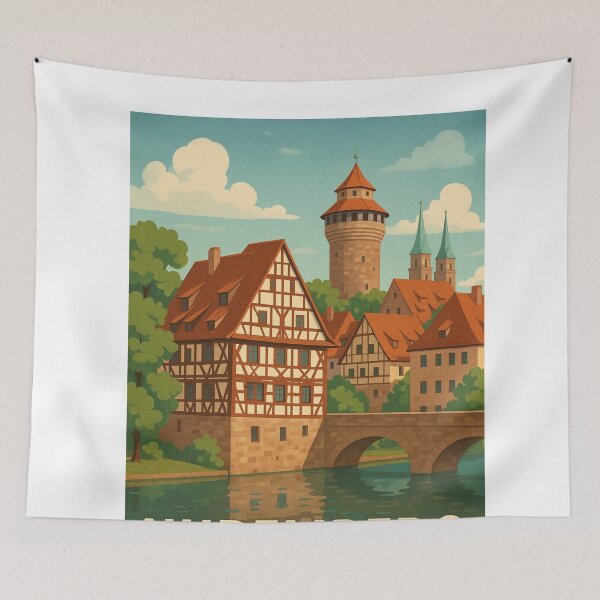 Item preview, Half-Timbered Houses in Nuremberg Old Town, Bavaria designed and sold by Aryabek.