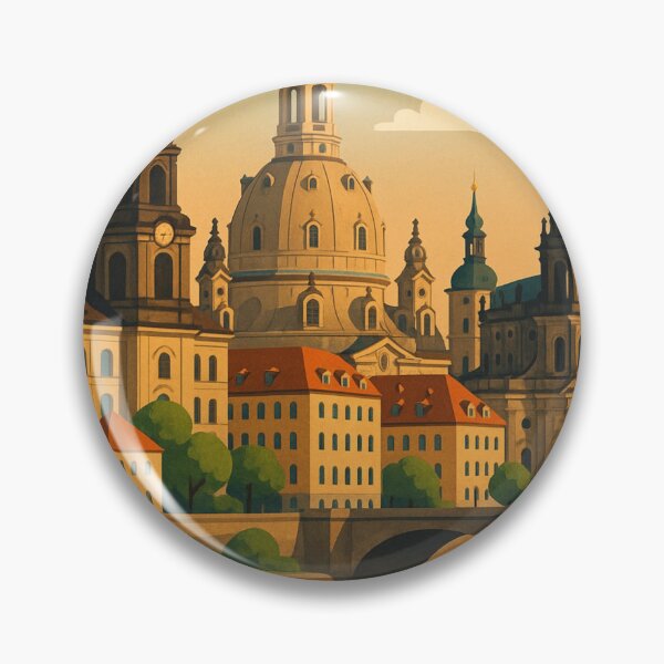 Item preview, Frauenkirche and Old Town Skyline in Dresden, Saxony designed and sold by Aryabek.