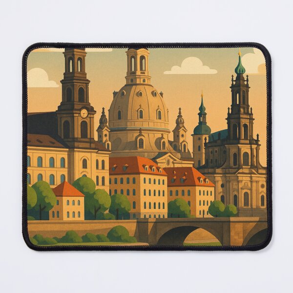 Item preview, Frauenkirche and Old Town Skyline in Dresden, Saxony designed and sold by Aryabek.