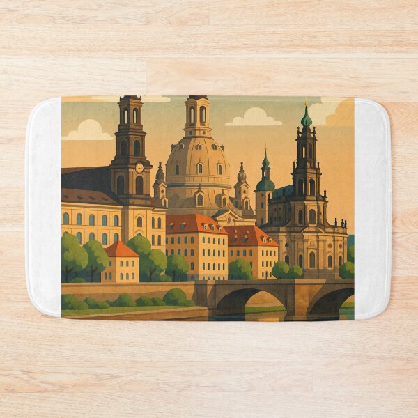 Item preview, Frauenkirche and Old Town Skyline in Dresden, Saxony designed and sold by Aryabek.