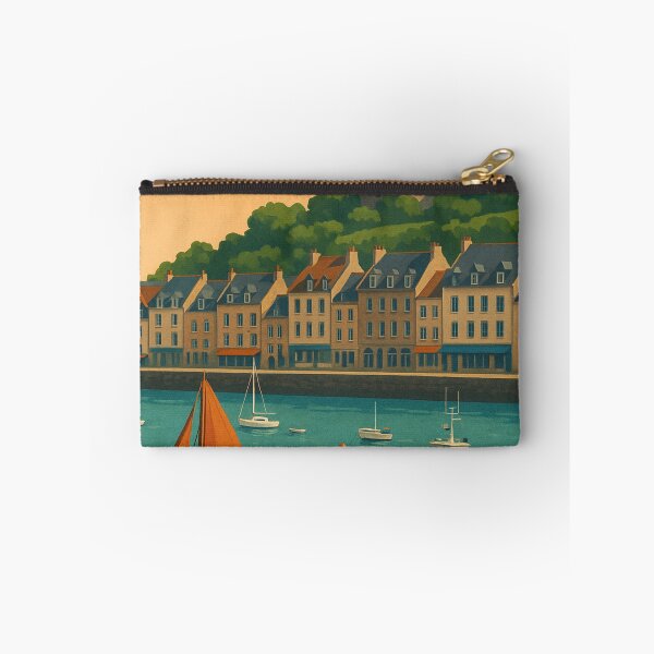 Item preview, Boats Anchored in Cancale Harbor, Brittany Coast designed and sold by Aryabek.