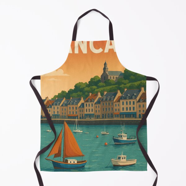 Item preview, Boats Anchored in Cancale Harbor, Brittany Coast designed and sold by Aryabek.