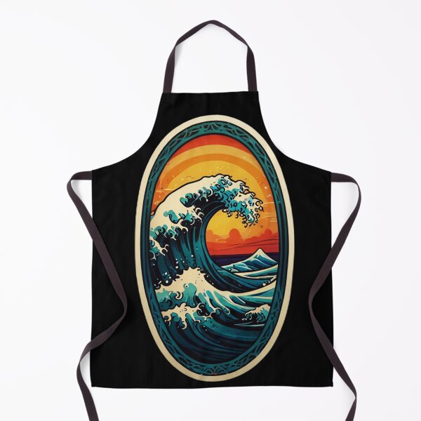 Item preview, Window to the The Great Wave of Kanagawa at Sunset designed and sold by NautiChic.