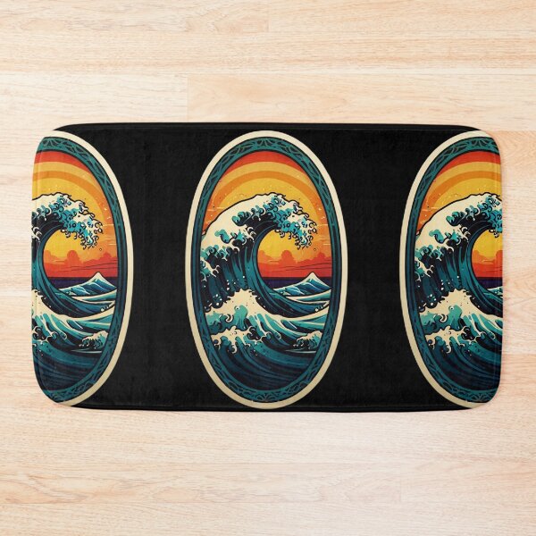 Item preview, Window to the The Great Wave of Kanagawa at Sunset designed and sold by NautiChic.