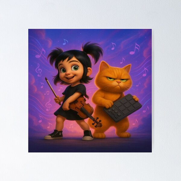 Item preview, Harmony Duo – Aluska and Tigra in the Spirit of Music designed and sold by Shop A&T.