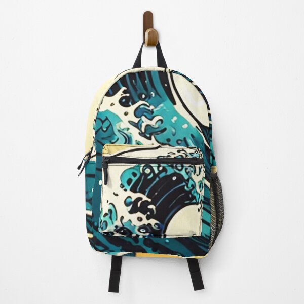 Item preview, The Great Wave of Kanagawa with Art Deco Border designed and sold by NautiChic.