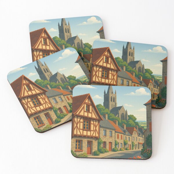 Item preview, Dol-de-Bretagne Streets and Saint-Samson Cathedral, Brittany designed and sold by Aryabek.