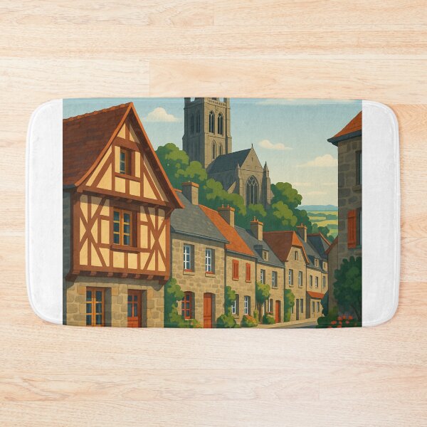 Item preview, Dol-de-Bretagne Streets and Saint-Samson Cathedral, Brittany designed and sold by Aryabek.