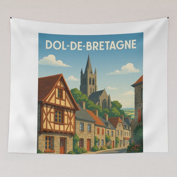 Item preview, Dol-de-Bretagne Streets and Saint-Samson Cathedral, Brittany designed and sold by Aryabek.