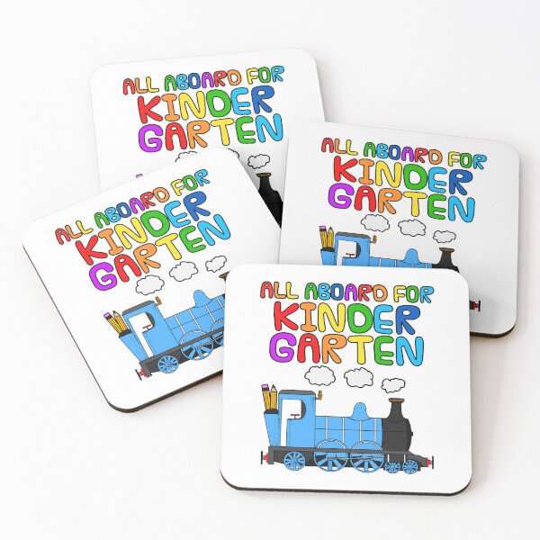 Item preview, All Aboard For Kindergarten, Steam Train, School Teacher (Blue) designed and sold by doodlerob.