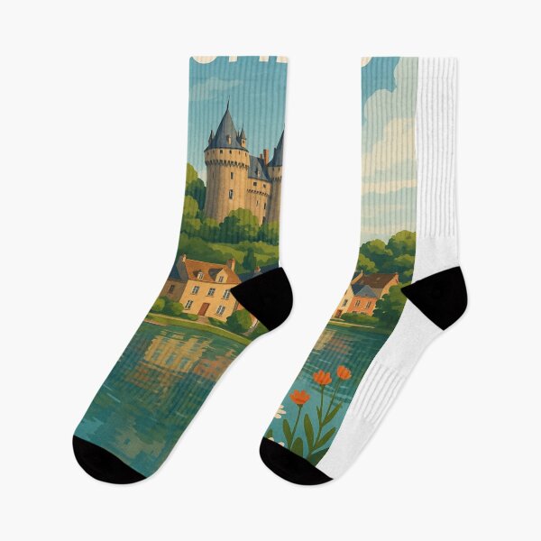 Item preview, Château de Combourg and Village on Breton Lake designed and sold by Aryabek.