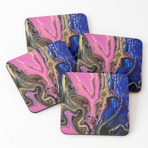 Item preview, Acrylic Pink Abstract Paint Pouring Art designed and sold by MindfulArtSandy.